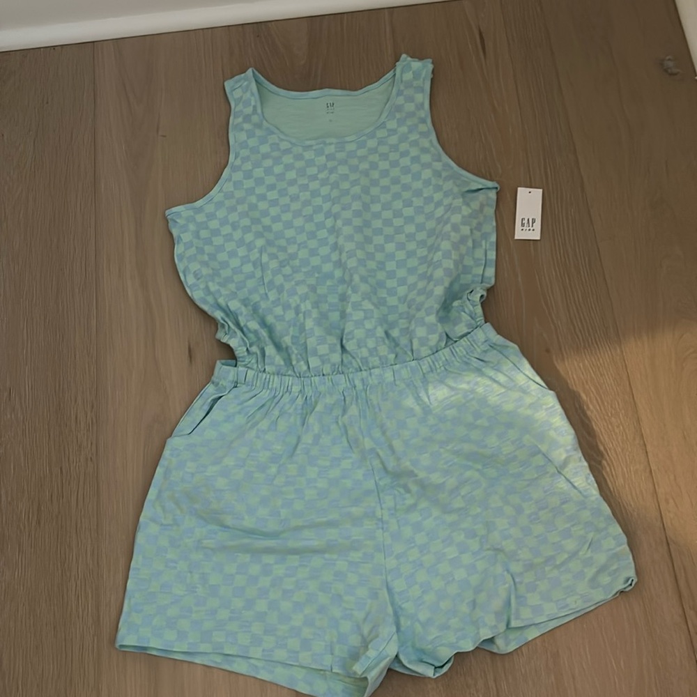 This is a blue checkered jumper from the GAP kids.